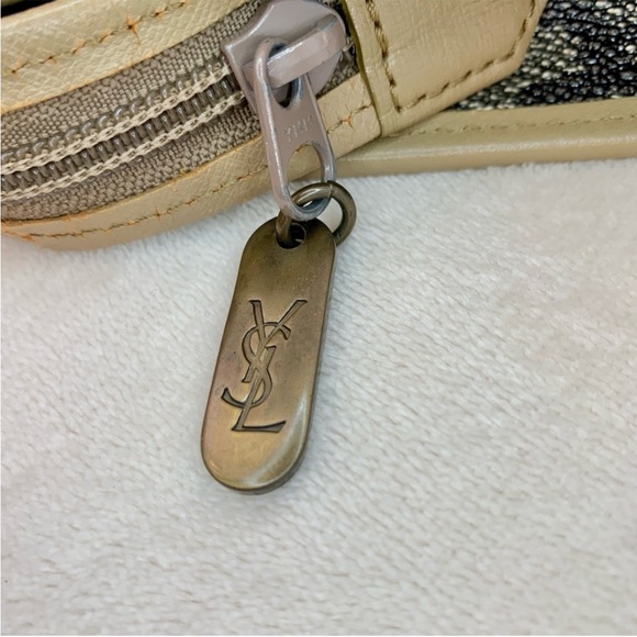 Vintage YSL Yves Saint Laurent Giraffe Print Leather Clutch Pouch - Picture 9 of 16